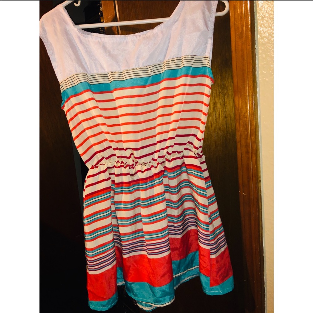 Striped silky tank top